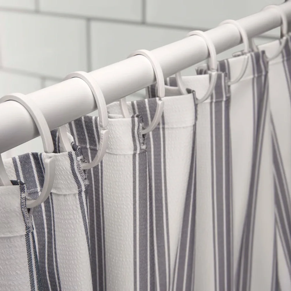 Classic Gray Stripe Shower Curtain
